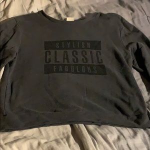 Dark grey thick long sleeve shirt